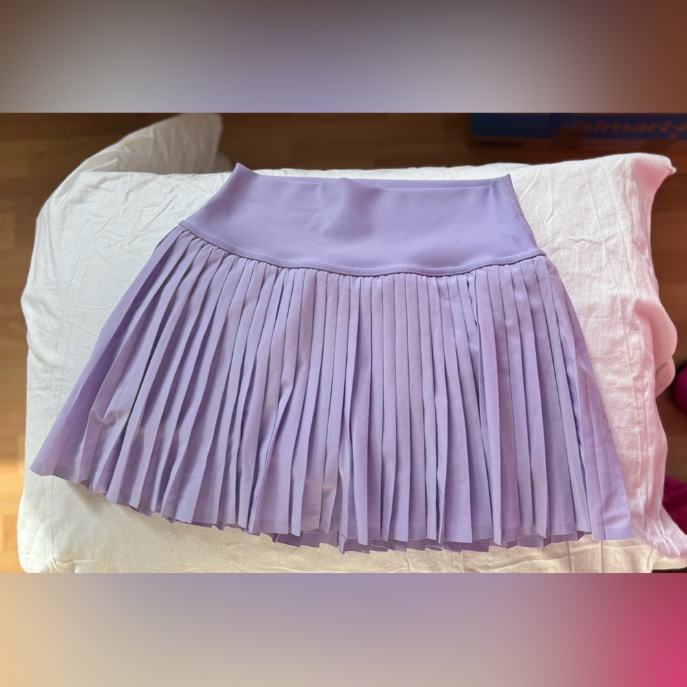 Alo Yoga Grand Slam Tennis Pickleball Skirt Lavender Sz S  EUC